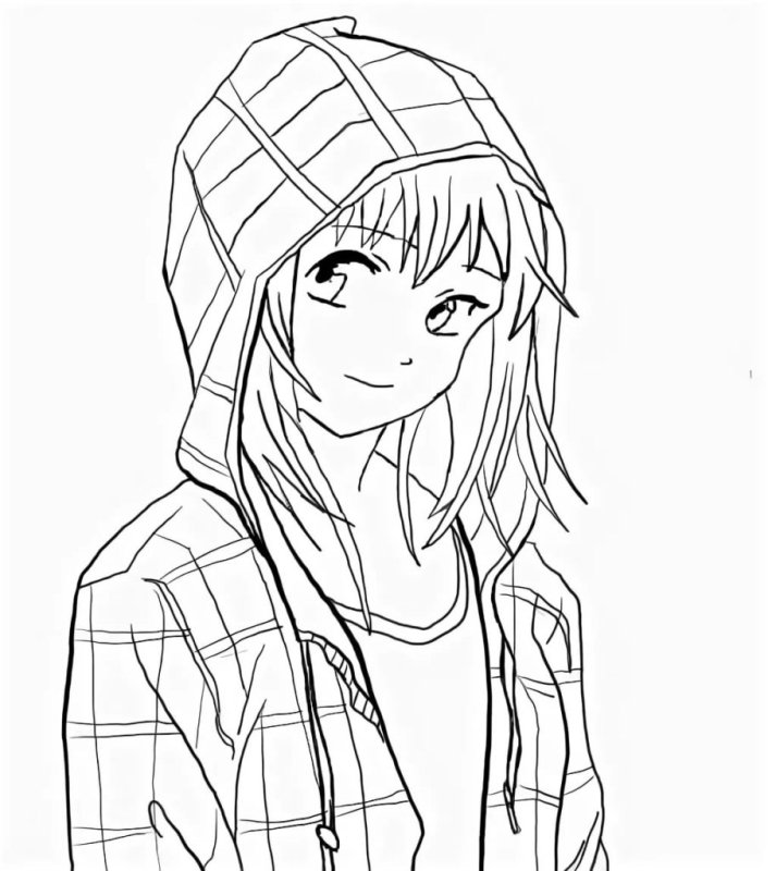 Аниме картинки раскраски