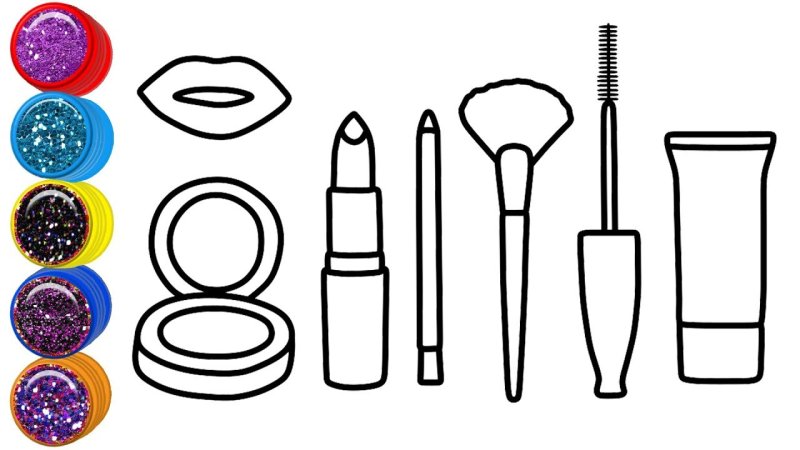 Косметика раскраска для девочек