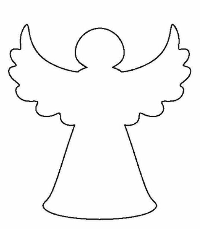 Трафарет Рождественского ангела