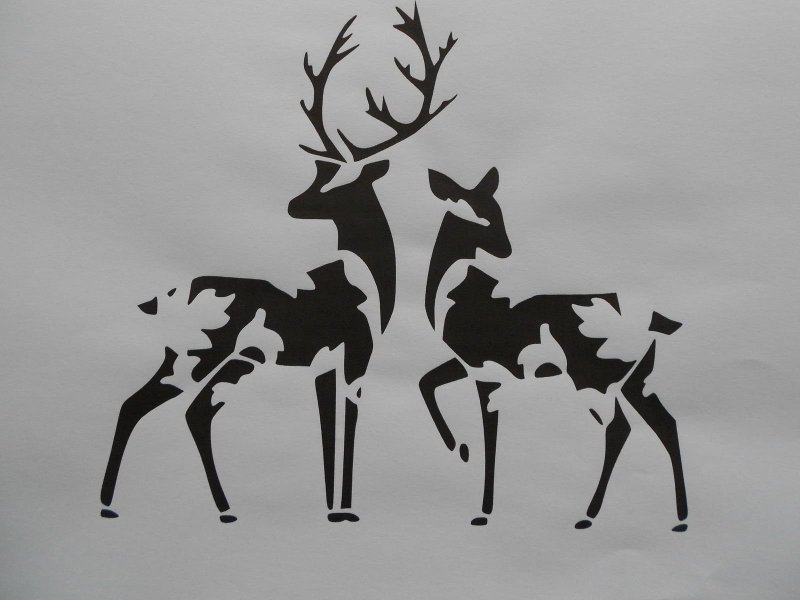Силуэт оленя