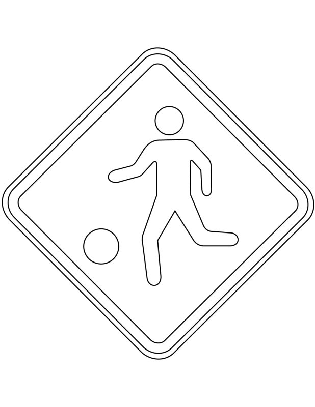 Пешеходная дорожка дорожный знак раскраска