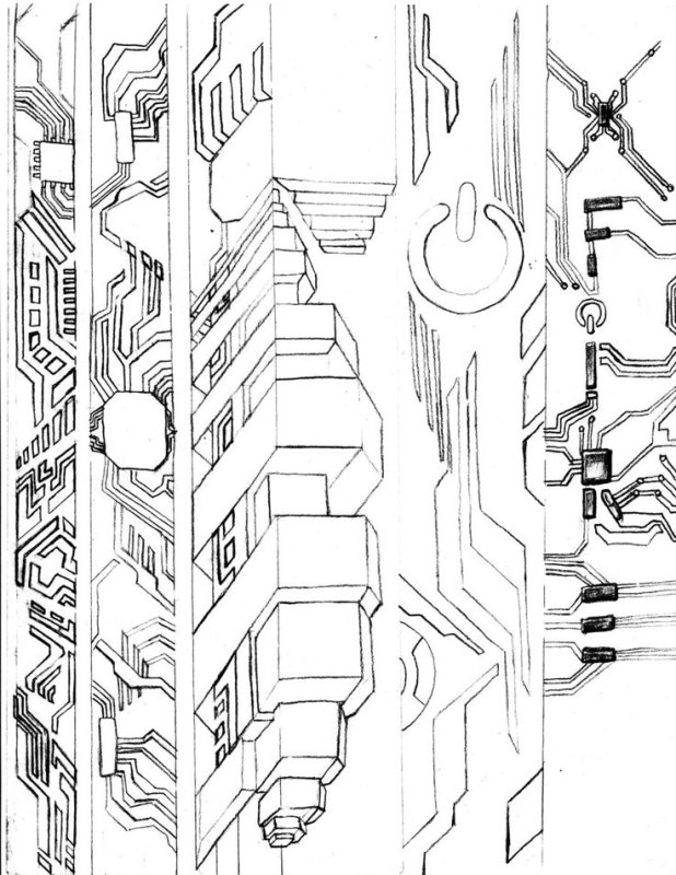 Узоры в стиле киберпанк