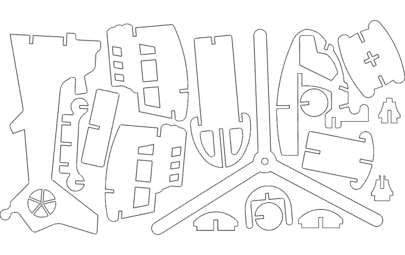 Макет вертолета из фанеры