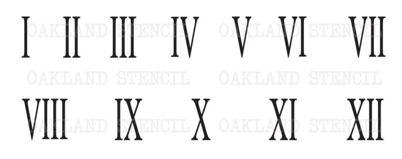 Римские цифры трафарет