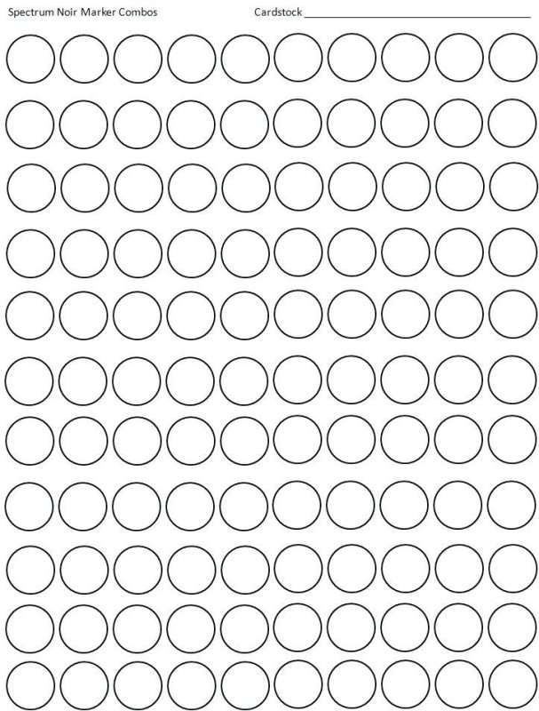 Таблица для выкраски маркеров 80 цветов