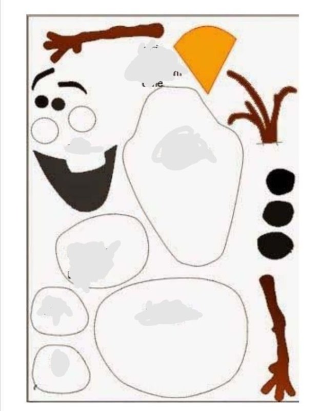 Олаф поделка из бумаги