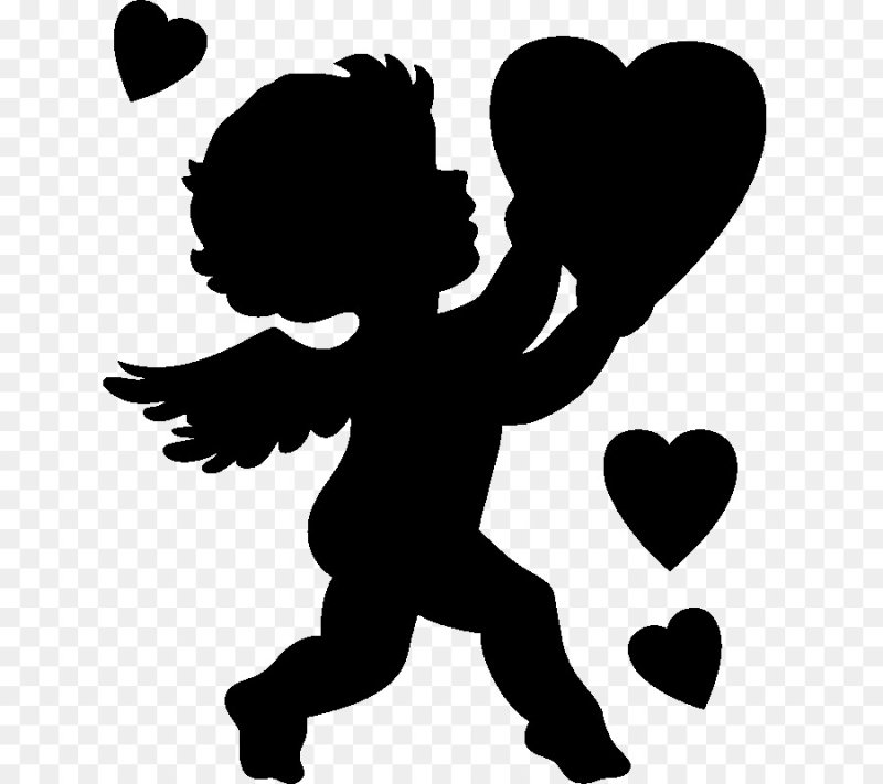 Ангелочки силуэт