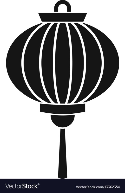 Китайский фонарик силуэт
