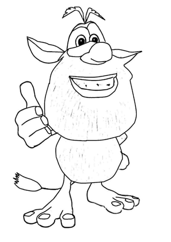 Раскраска Буба Домовенок