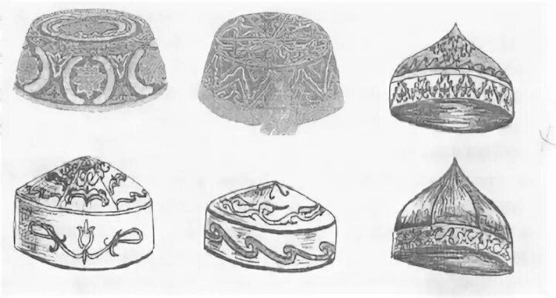 Тюбетейка казахская Национальная раскраска