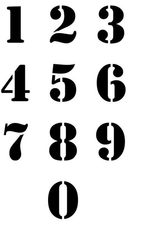 Шрифт цифры трафарет