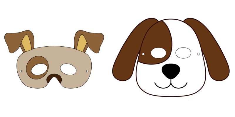 Маска собачки для детей