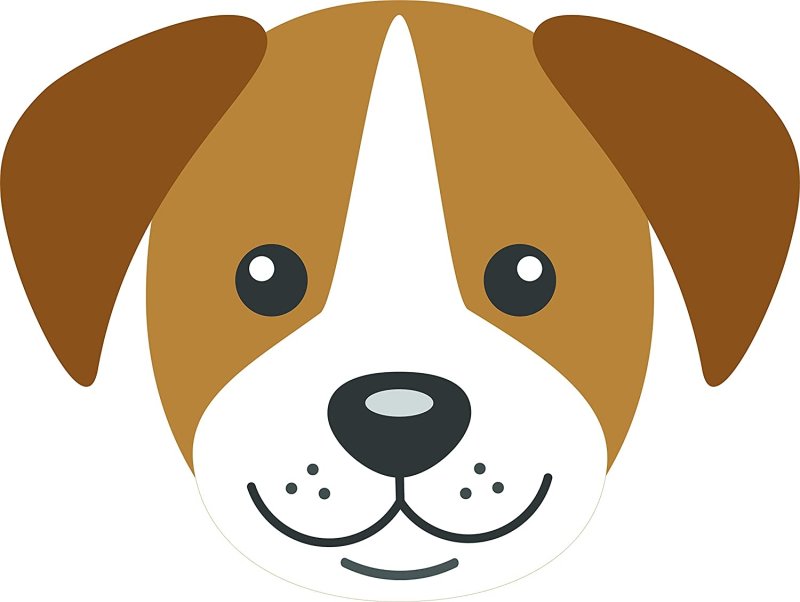 Мордочка собачки для аппликации
