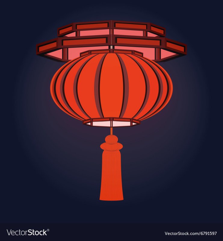 Китайский фонарик вектор
