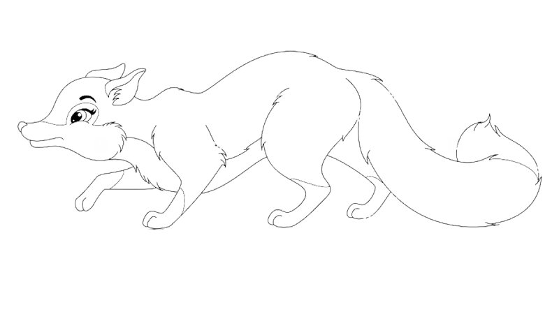 Раскраска лисы для детей