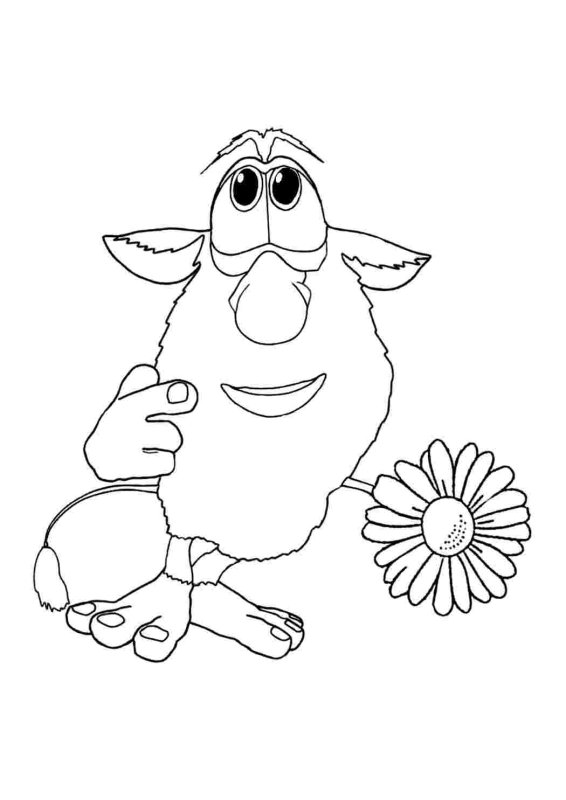 Раскраска Буба Домовенок