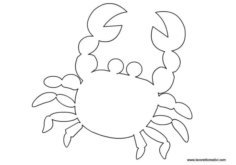 Трафарет краба для вырезания