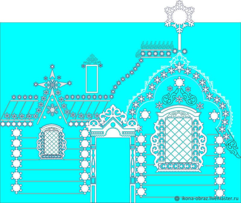 Домик Снегурочки рисунок