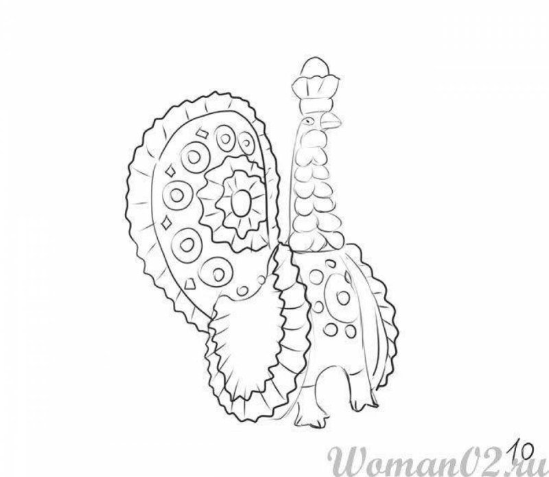 Контур Дымковский индюк