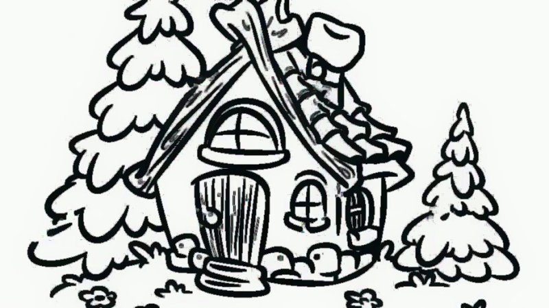 Избушка рисунок