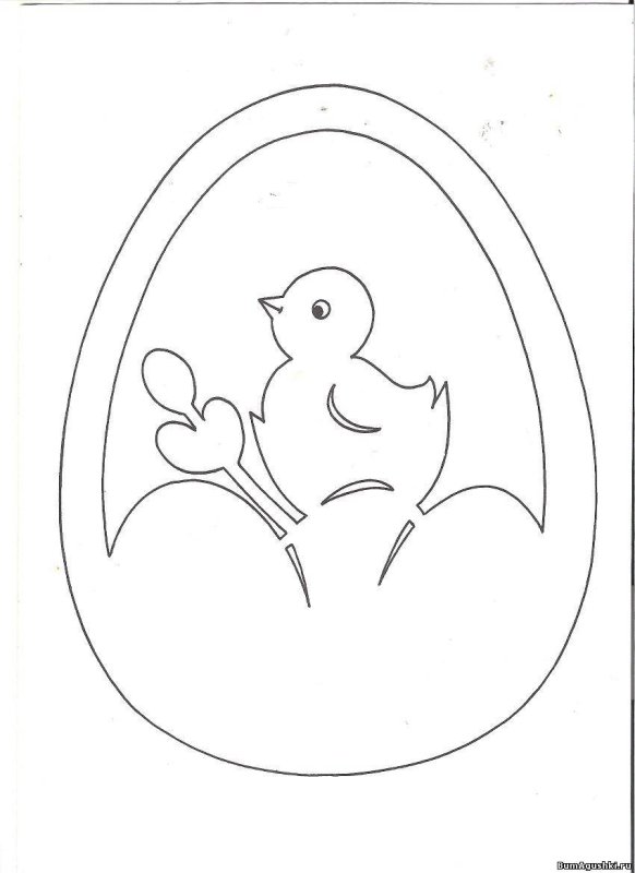 Трафарет яйцо пасхальное