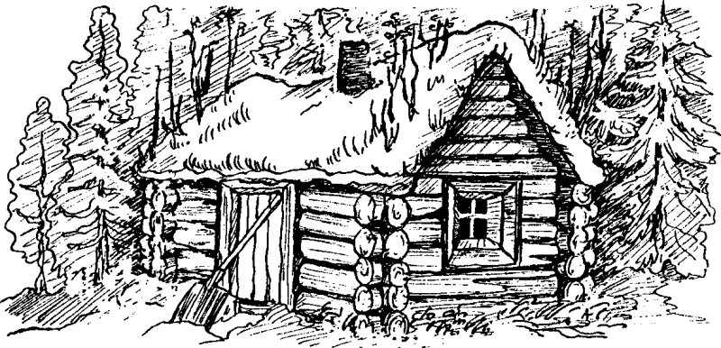 Деревянная изба раскраска
