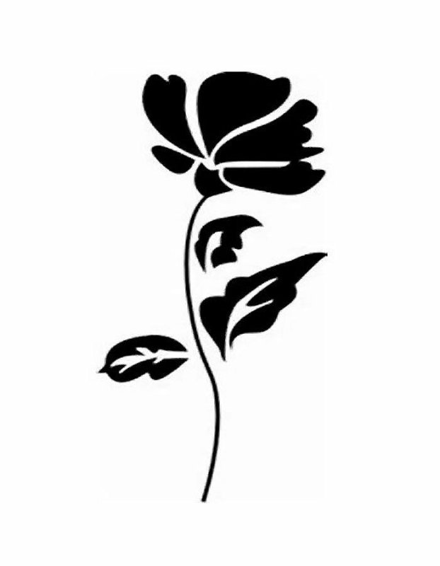 Трафарет растений для декора стен