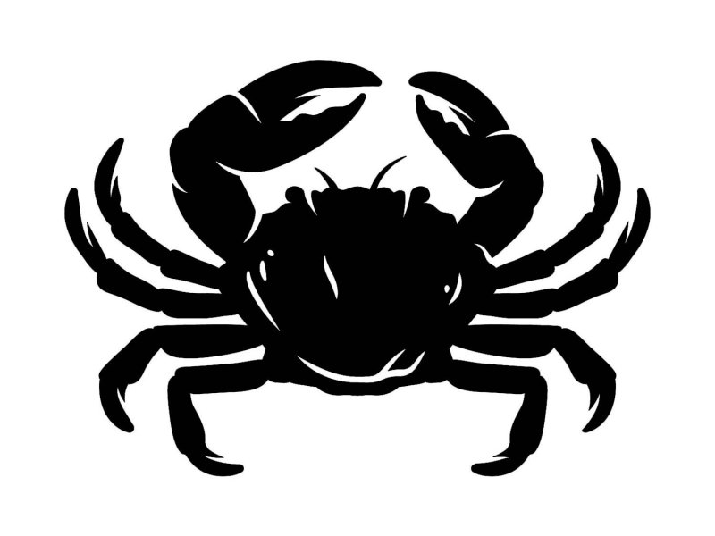 Трафарет морской краб