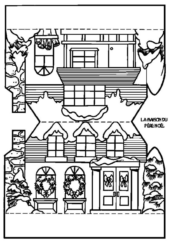Эскиз новогоднего домика