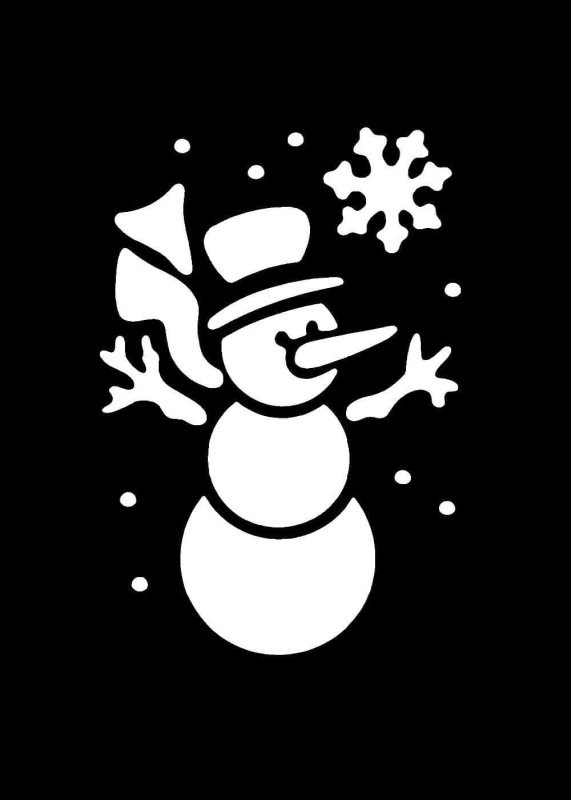 Трафареты на окна новогодние