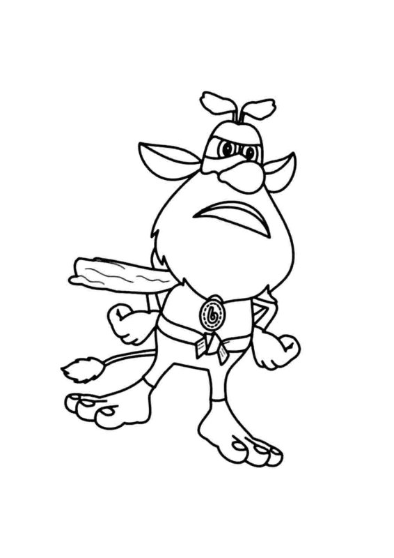 Раскраска Буба Домовенок