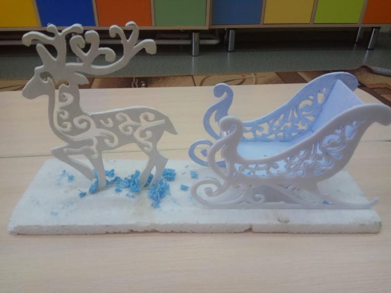 Поделка санки Деда Мороза