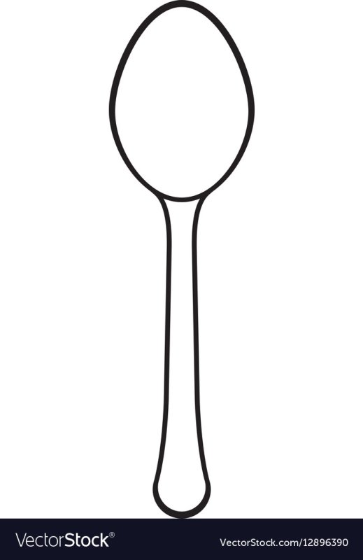 Трафарет деревянной ложки