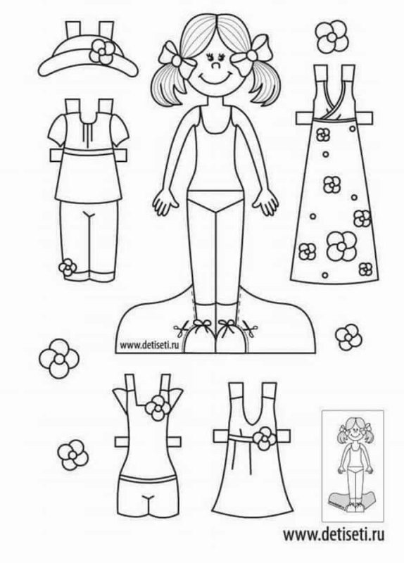 Раскраски одевалки