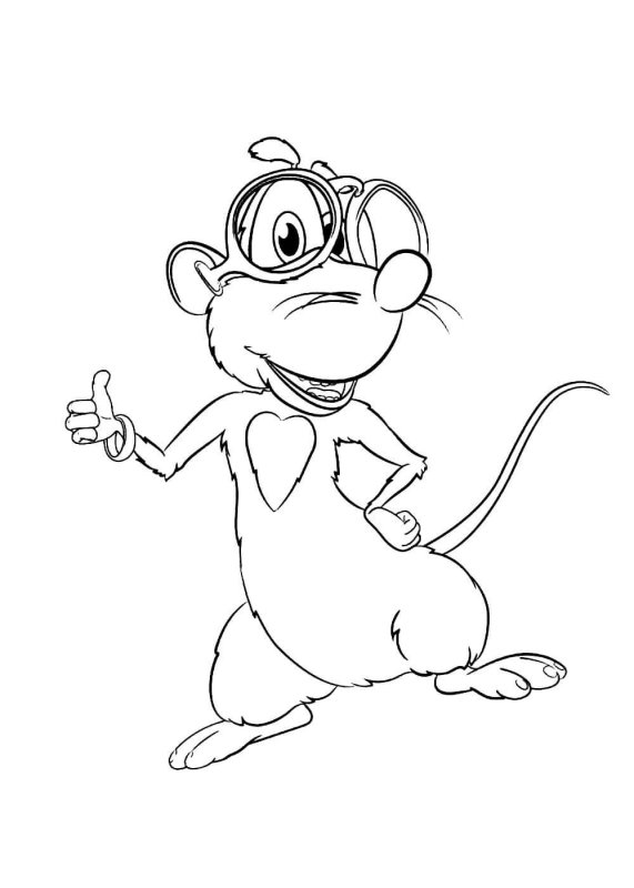 Раскраска мышонок