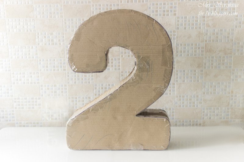 Объемные цифры из фольги