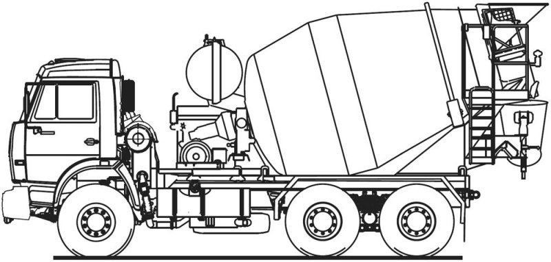 КАМАЗ 6520 автобетоносмеситель габариты