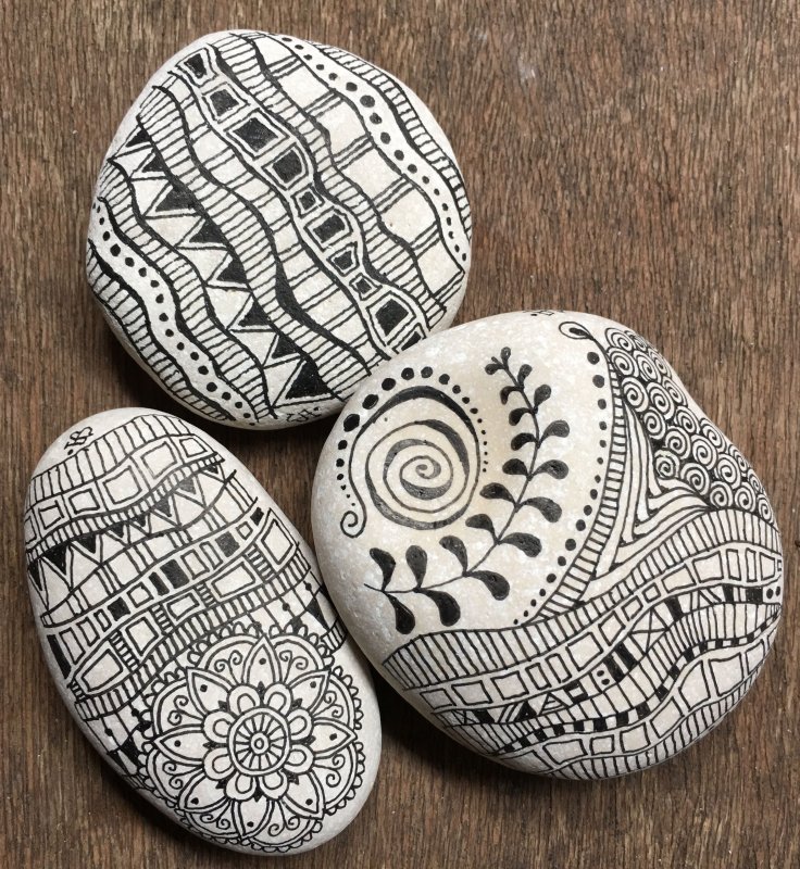 Рисование на камнях акриловыми красками