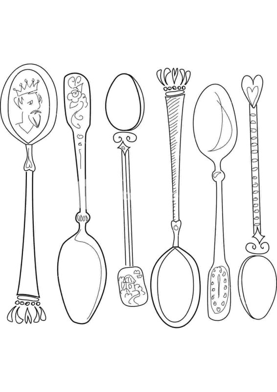 Ложка для раскрашивания детям