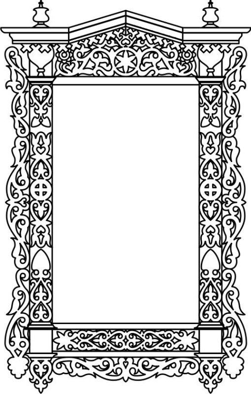 Резное окно для раскрашивания