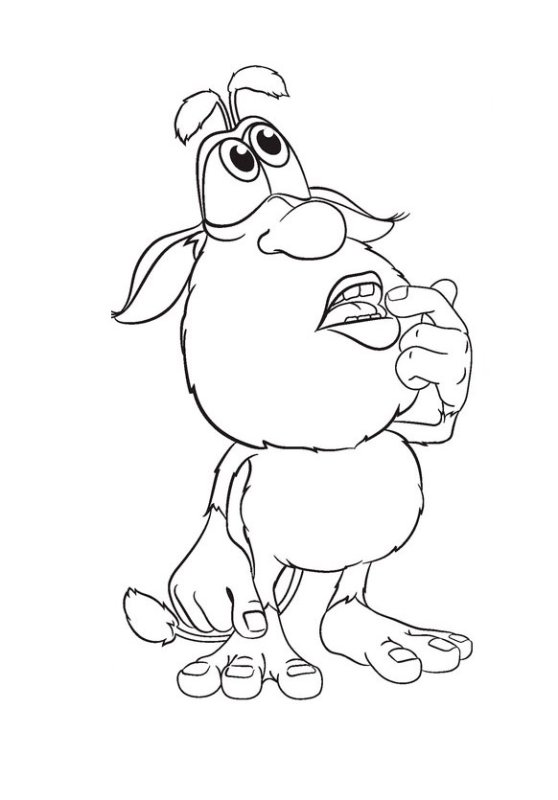 Раскраска из мультика Буба