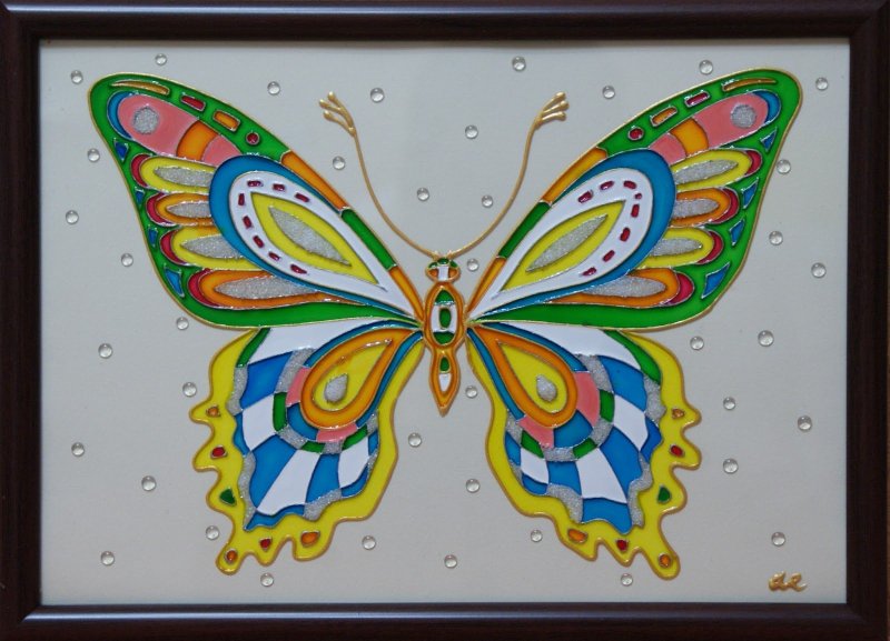 Витраж "бабочка"