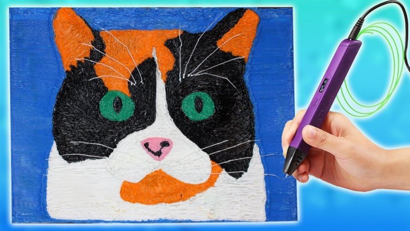 Котик 3d ручкой