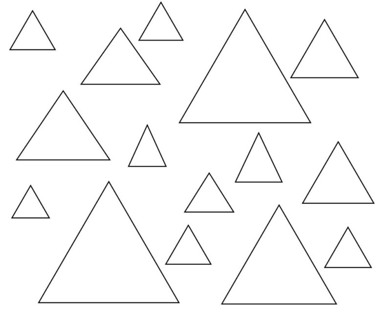 Треугольник раскраска для детей