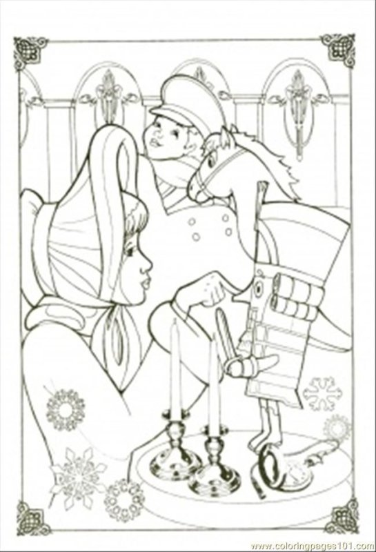 Иллюстрация к сказке Щелкунчик и мышиный Король раскраска