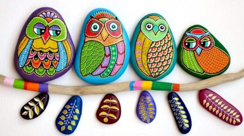 Рисование на камнях для детей