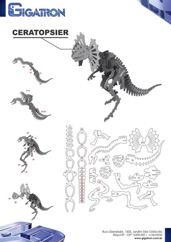 Скелет динозавра для 3д ручки