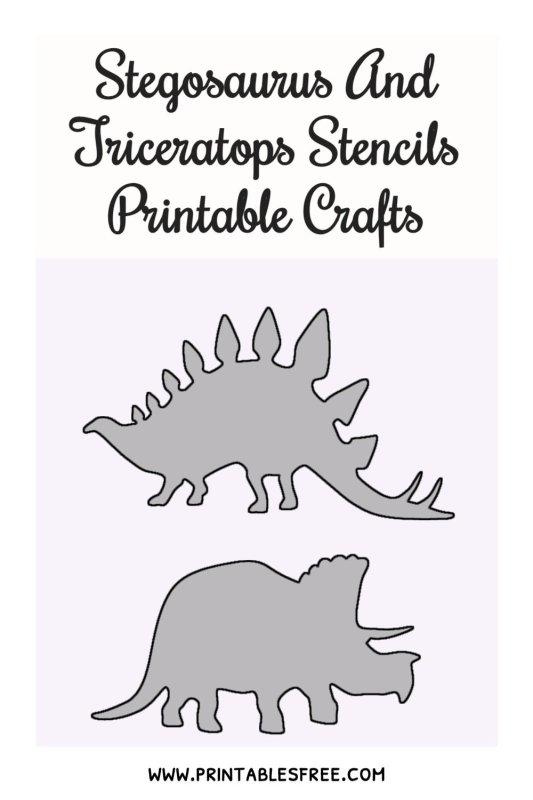 Трафарет динозавры