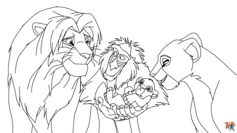 Раскраски Король Лев 2 Кову и Киара