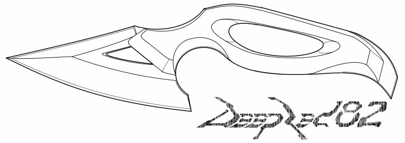 Чертёж тычковых ножей из КС го